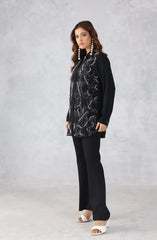 Black & Pearl Embellished Shirt