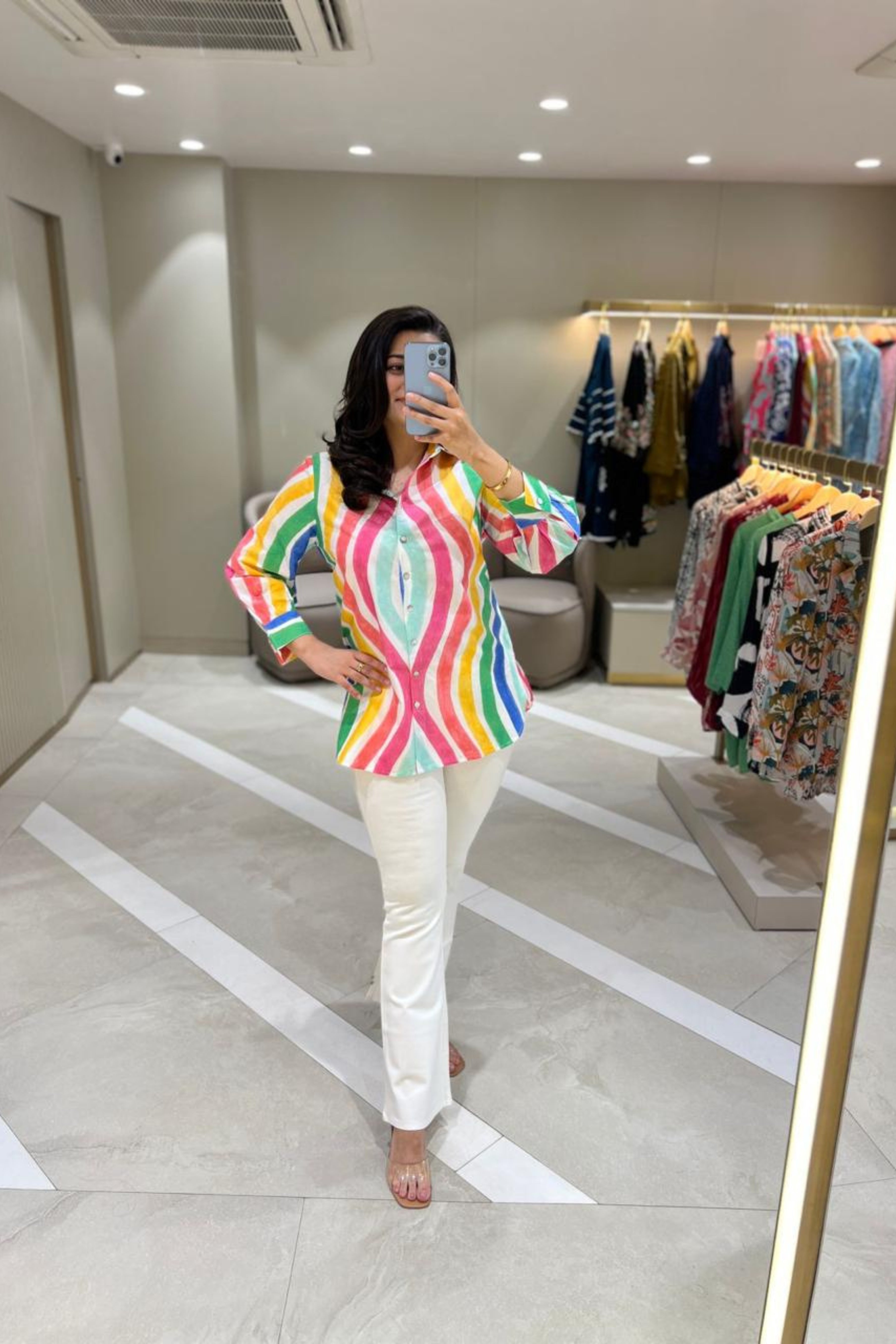 Multicolor Cotton Poplin Shirt
