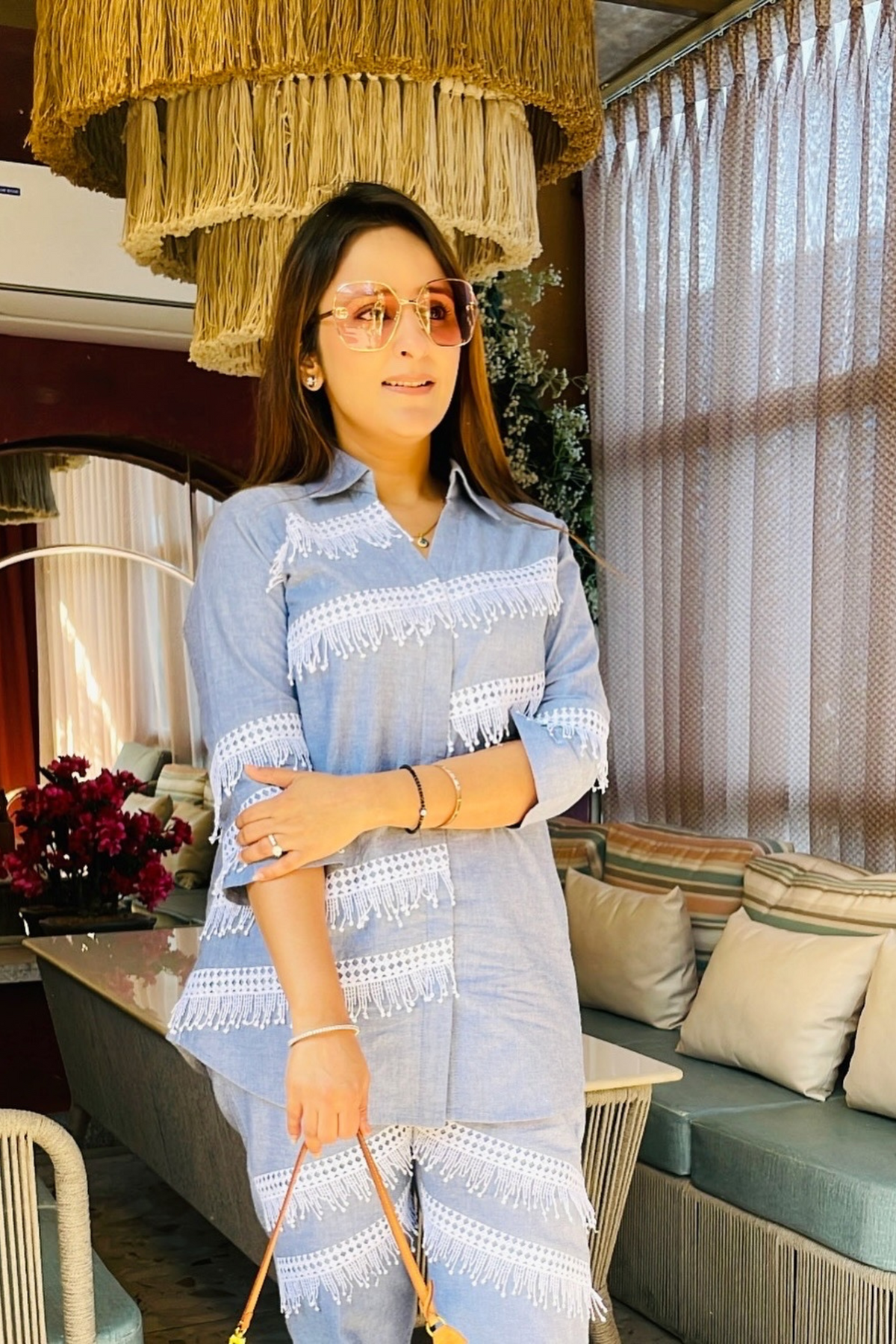 Denim Lace Co-ord Set