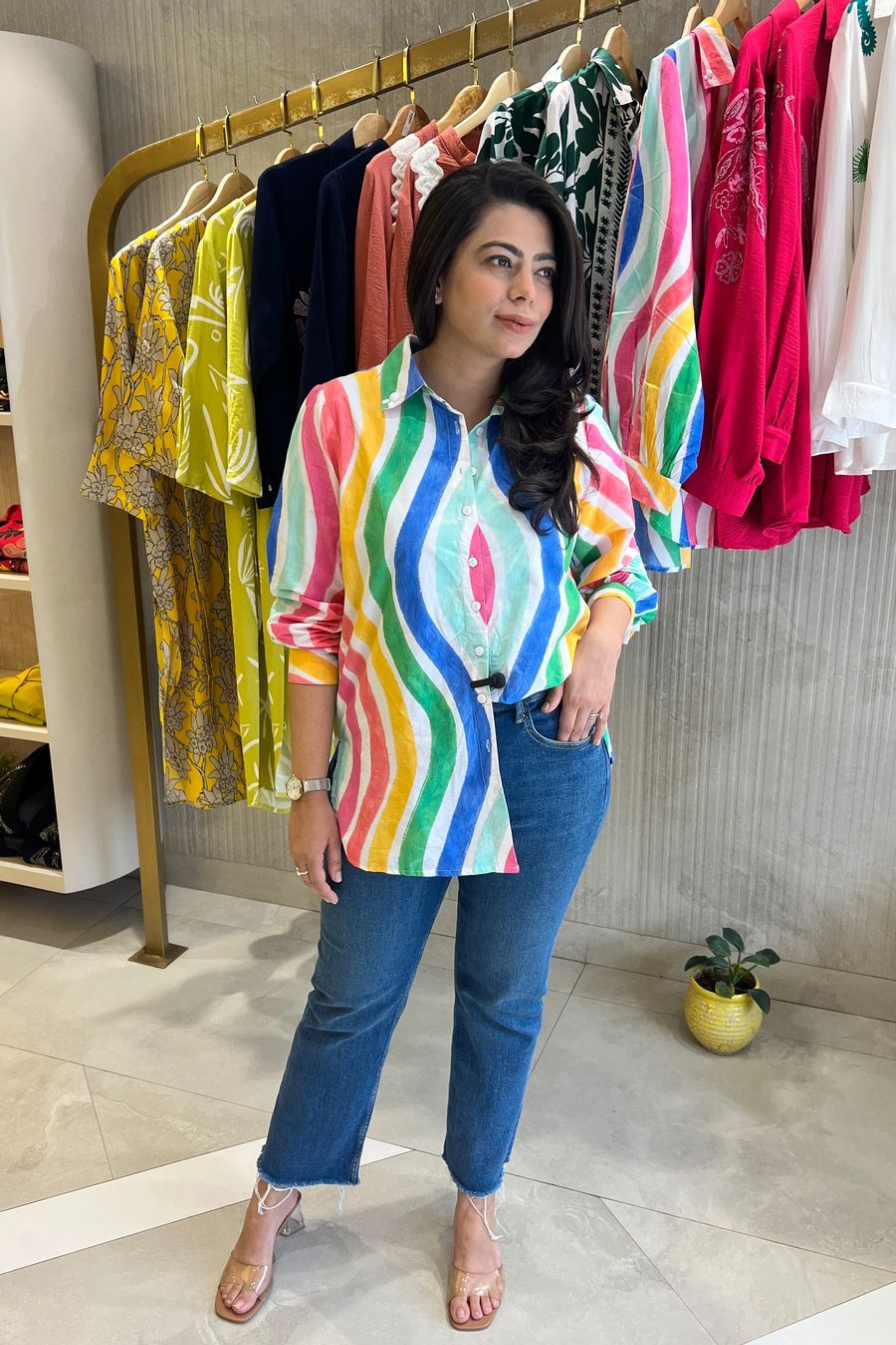 Multicolor Cotton Poplin Shirt