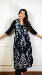 Black Embroidered Kurta Set