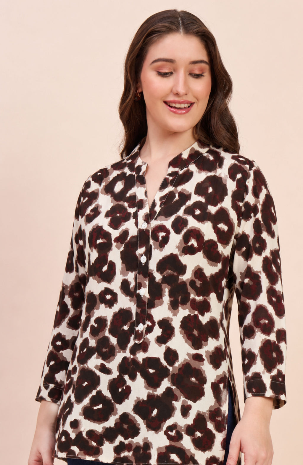 Brown Leopard Print Shirt