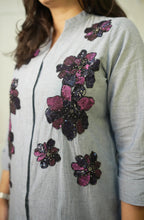 Cotton Denim Sequin Shirt