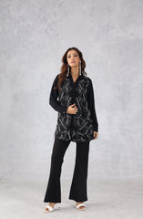 Black & Pearl Embellished Shirt