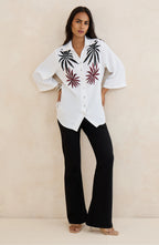 White Crystal Sequin Shirt