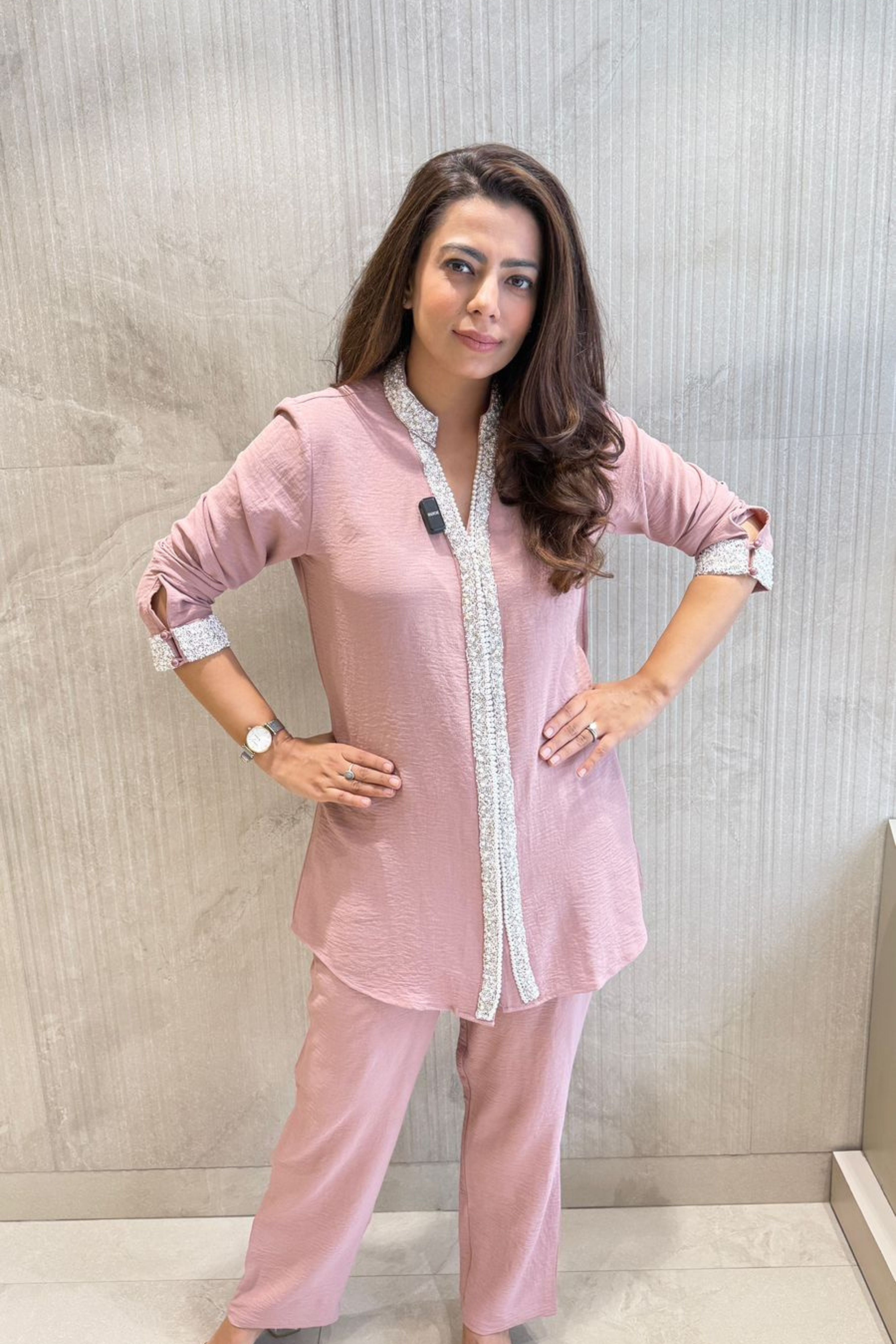 Blush Pink Embellished Co-Ord Set
