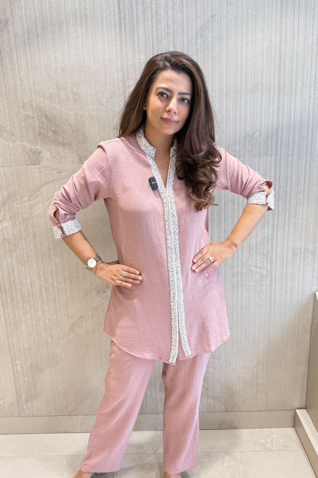 Blush Pink Embellished Co-Ord Set