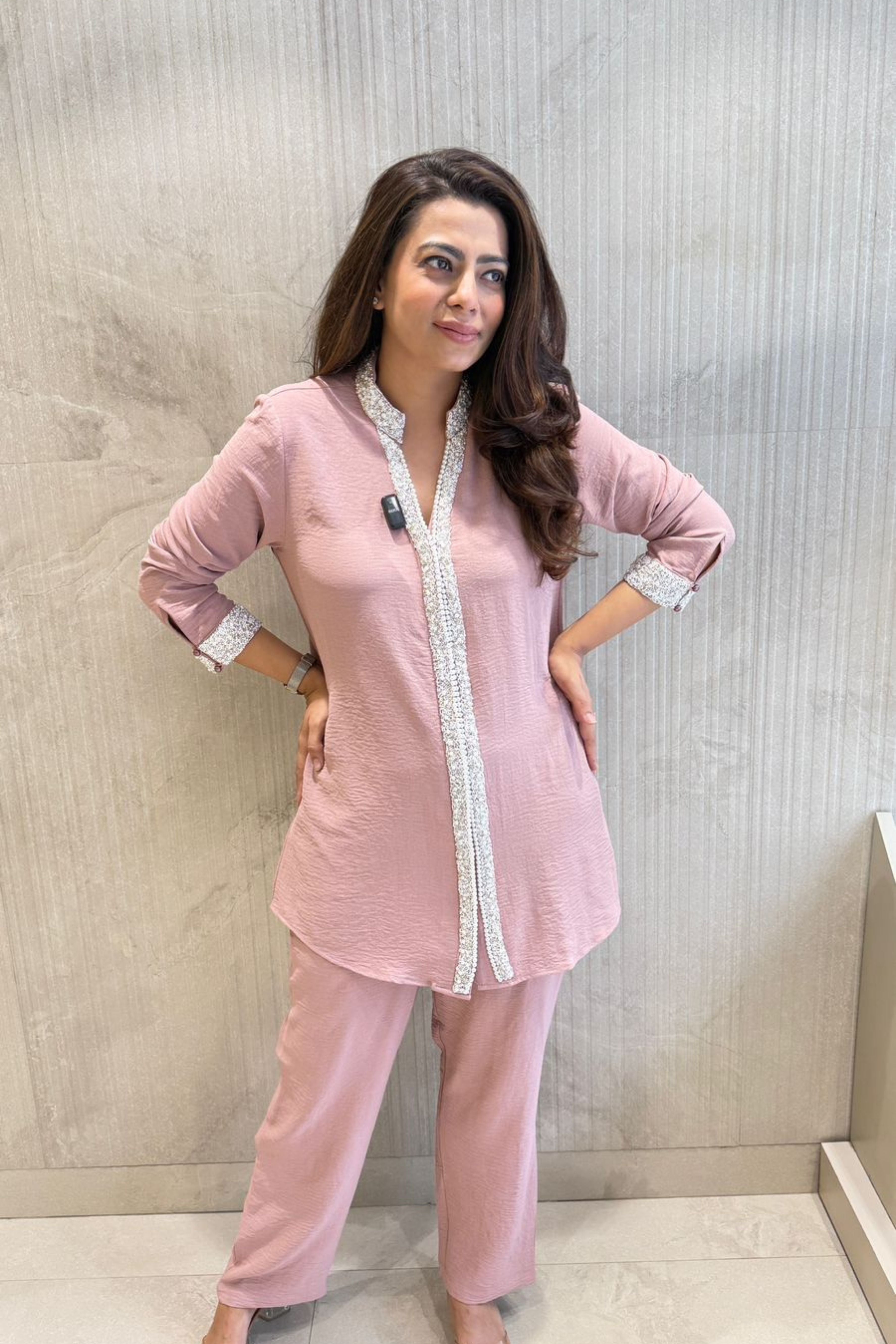 Blush Pink Embellished Co-Ord Set