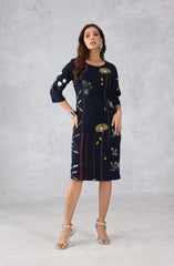 Black Embroidered Dress