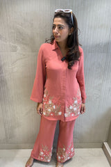 Peach Blush Embellished Co-Ord Set