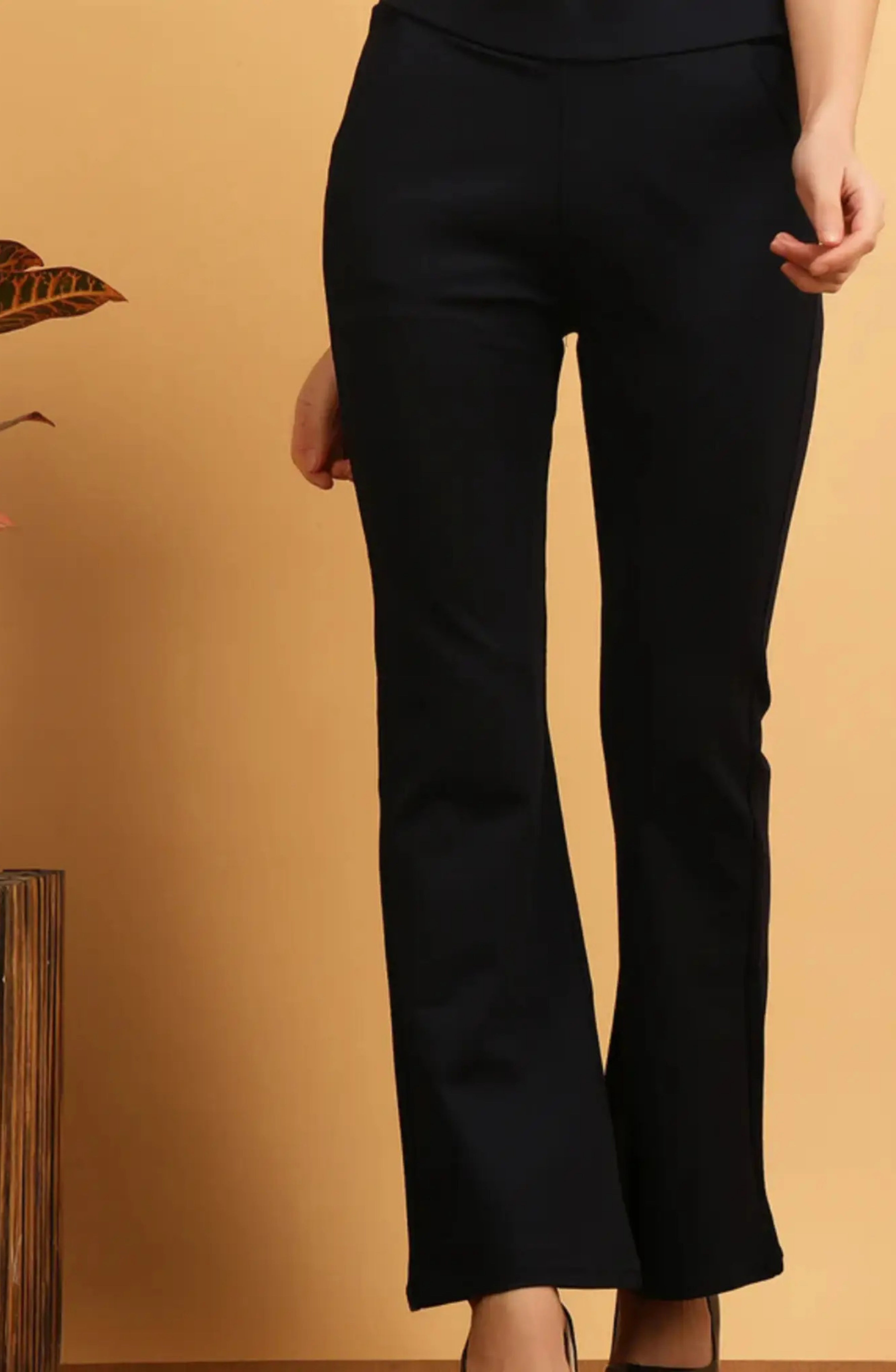 Black Bell Bottom Pants