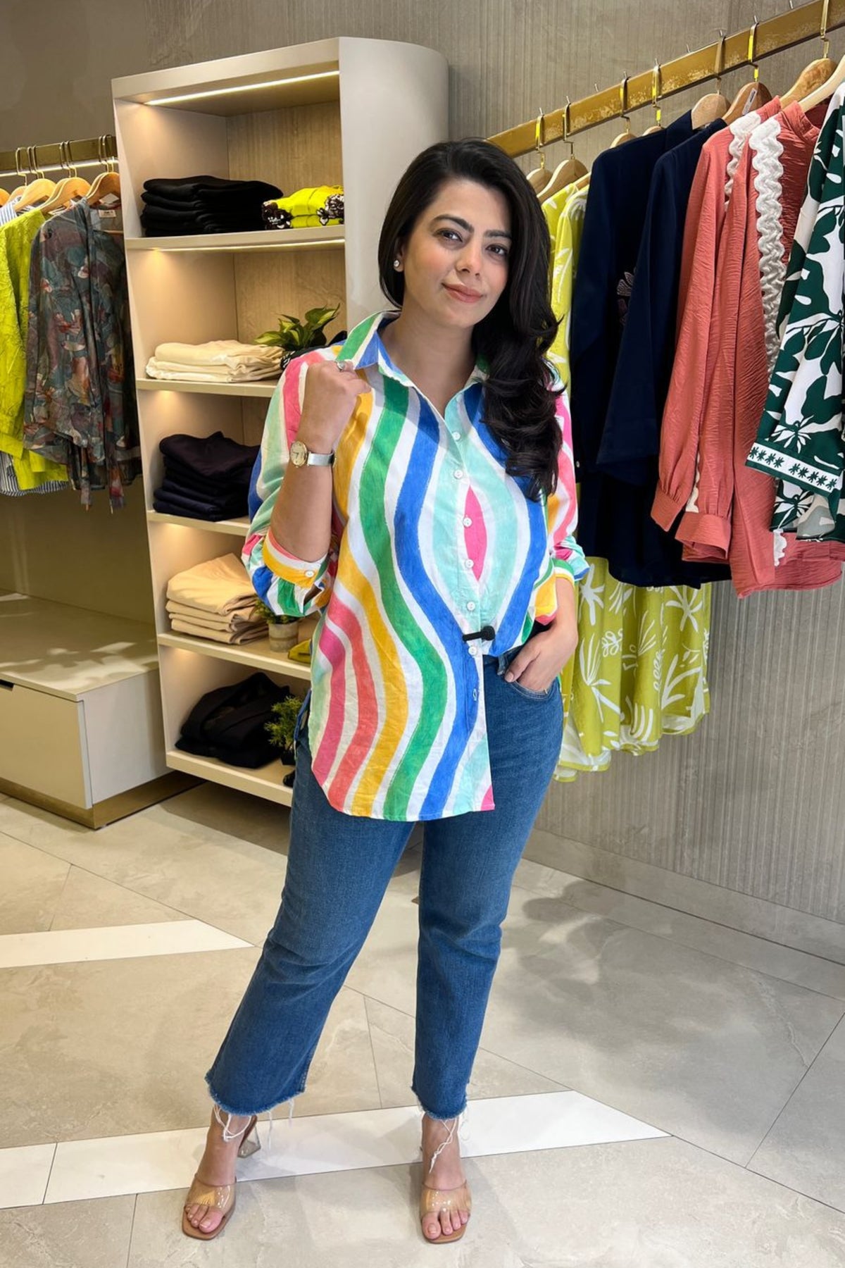 Multicolor Cotton Poplin Shirt