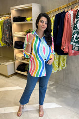 Multicolor Cotton Poplin Shirt