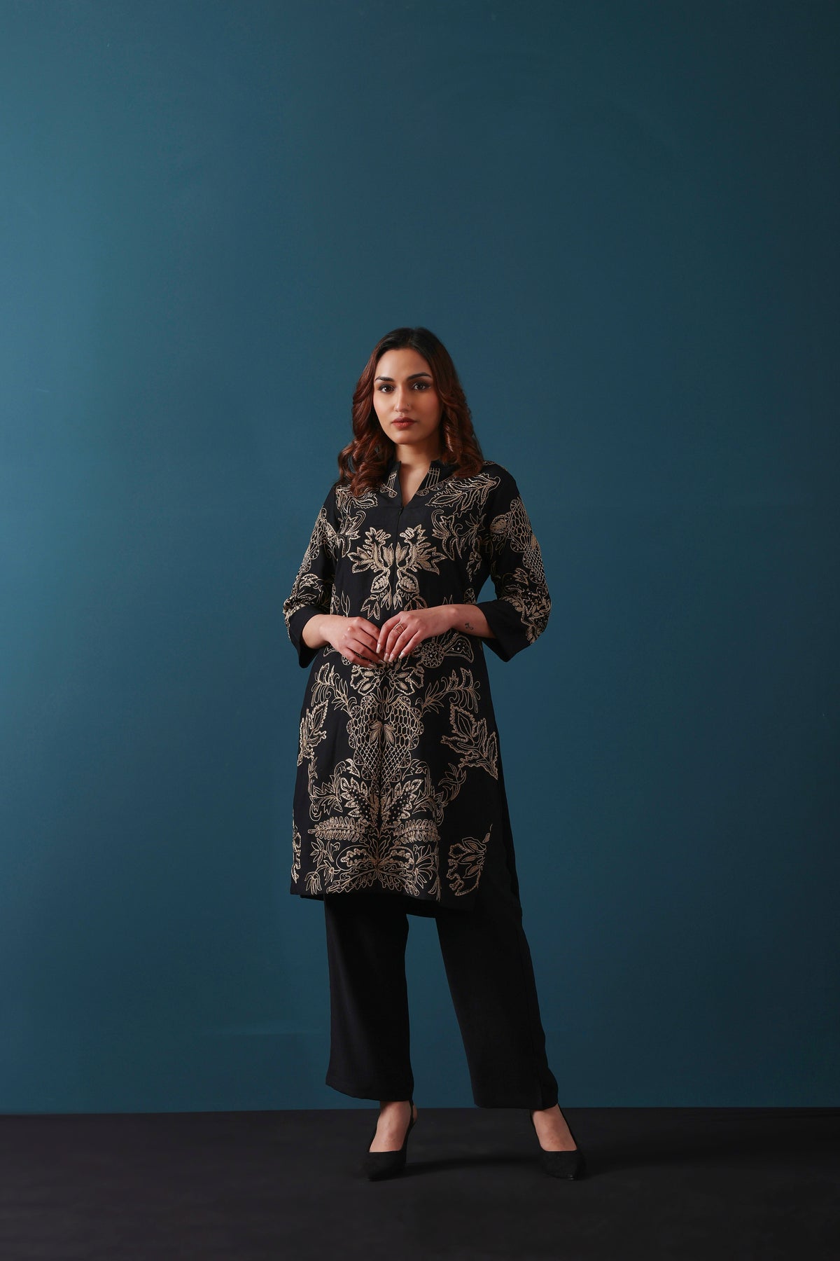 Black kurta set