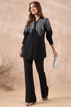 Black Embellished Shirt