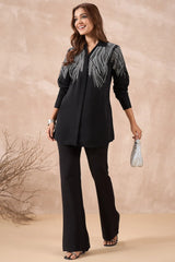 Black Embellished Shirt