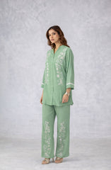 Green Floral Embellished Co-Ord Set