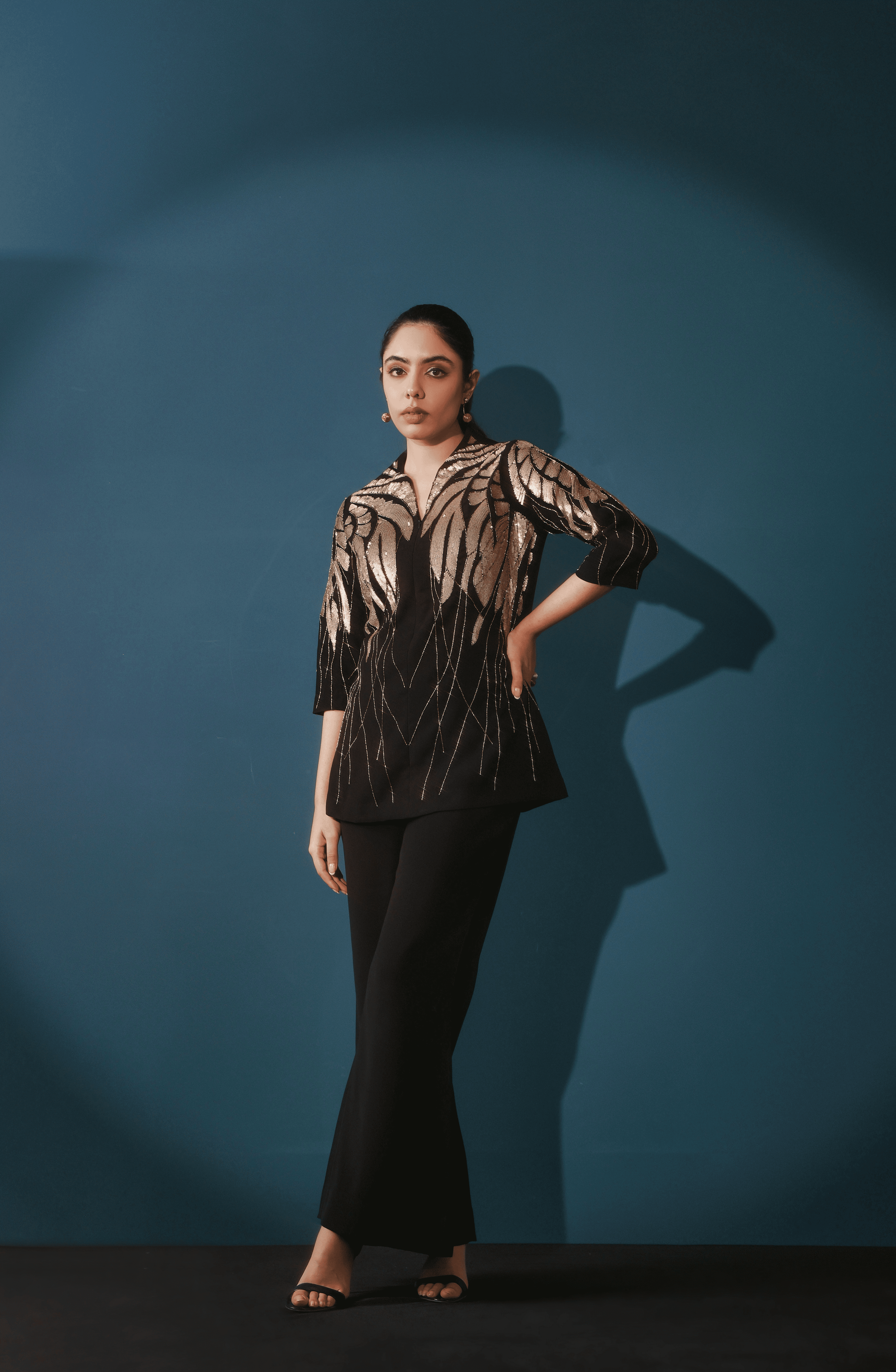 Black & Gold Co-ord Set