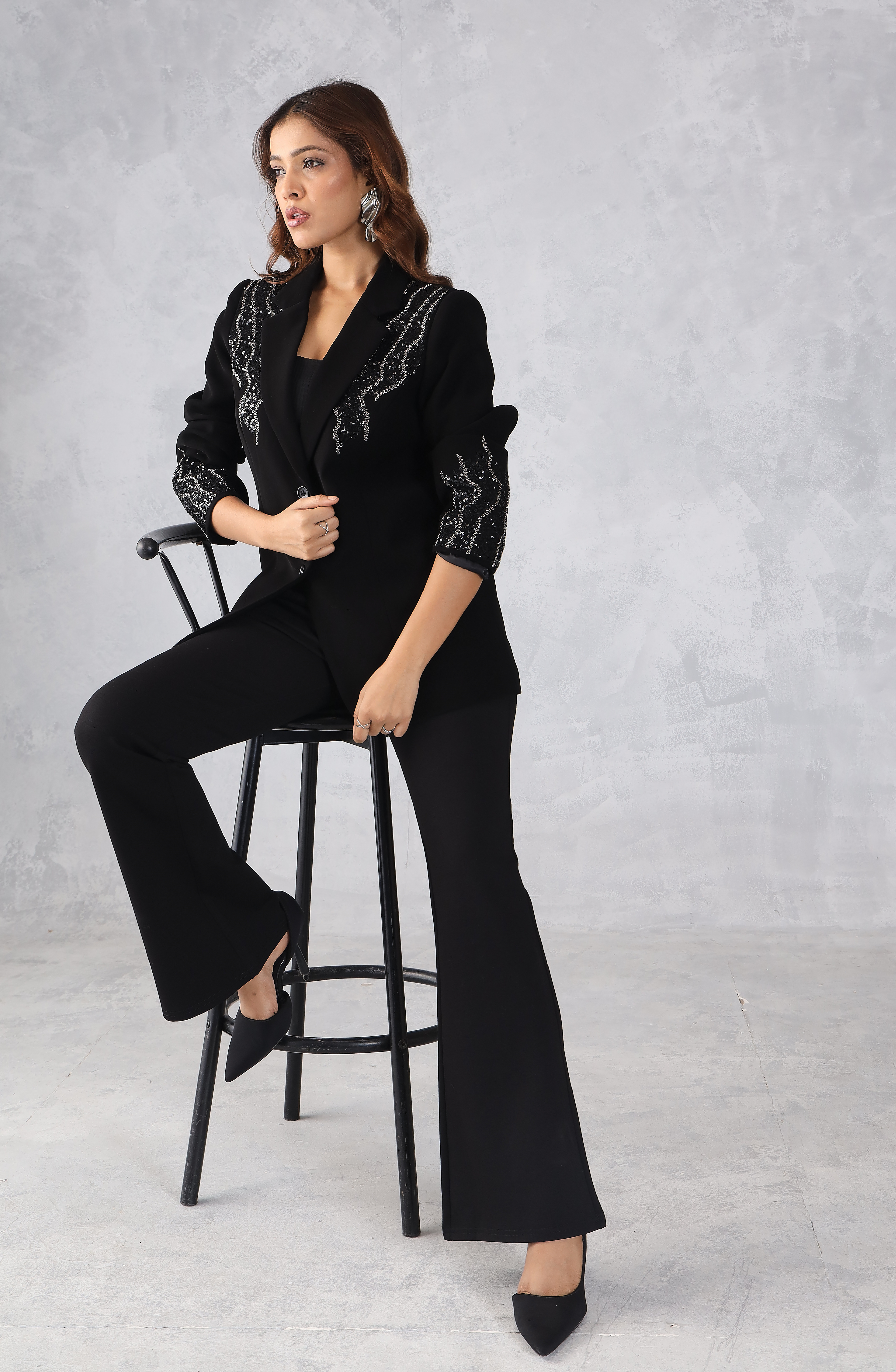 Black Embellished Blazer