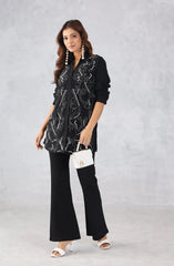 Black & Pearl Embellished Shirt
