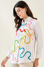 White Colorful Shirt