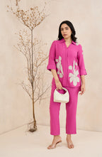 Rosetta Pink Floral Embroidered Co-Ord Set