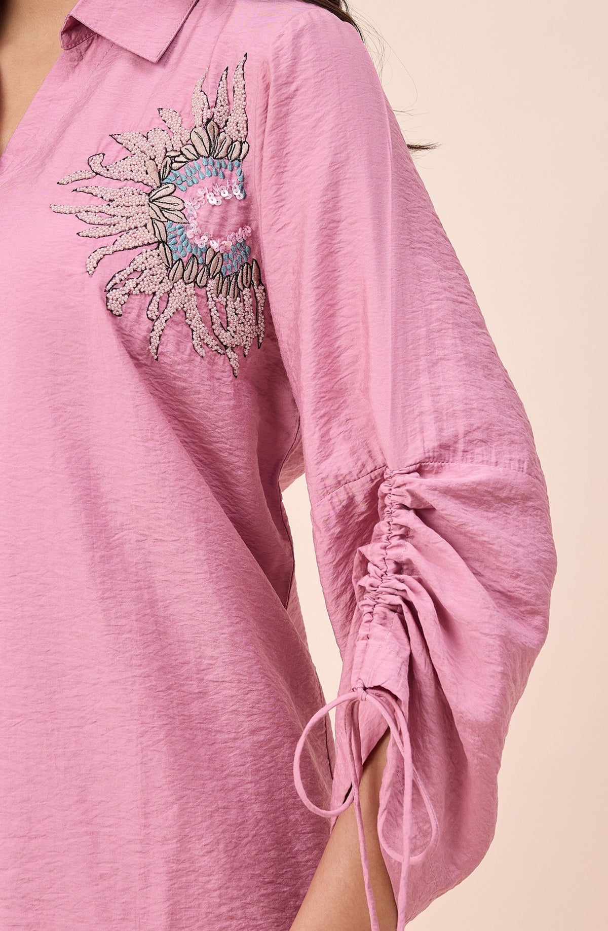 Pink Tonal Embellished Co-ord Set