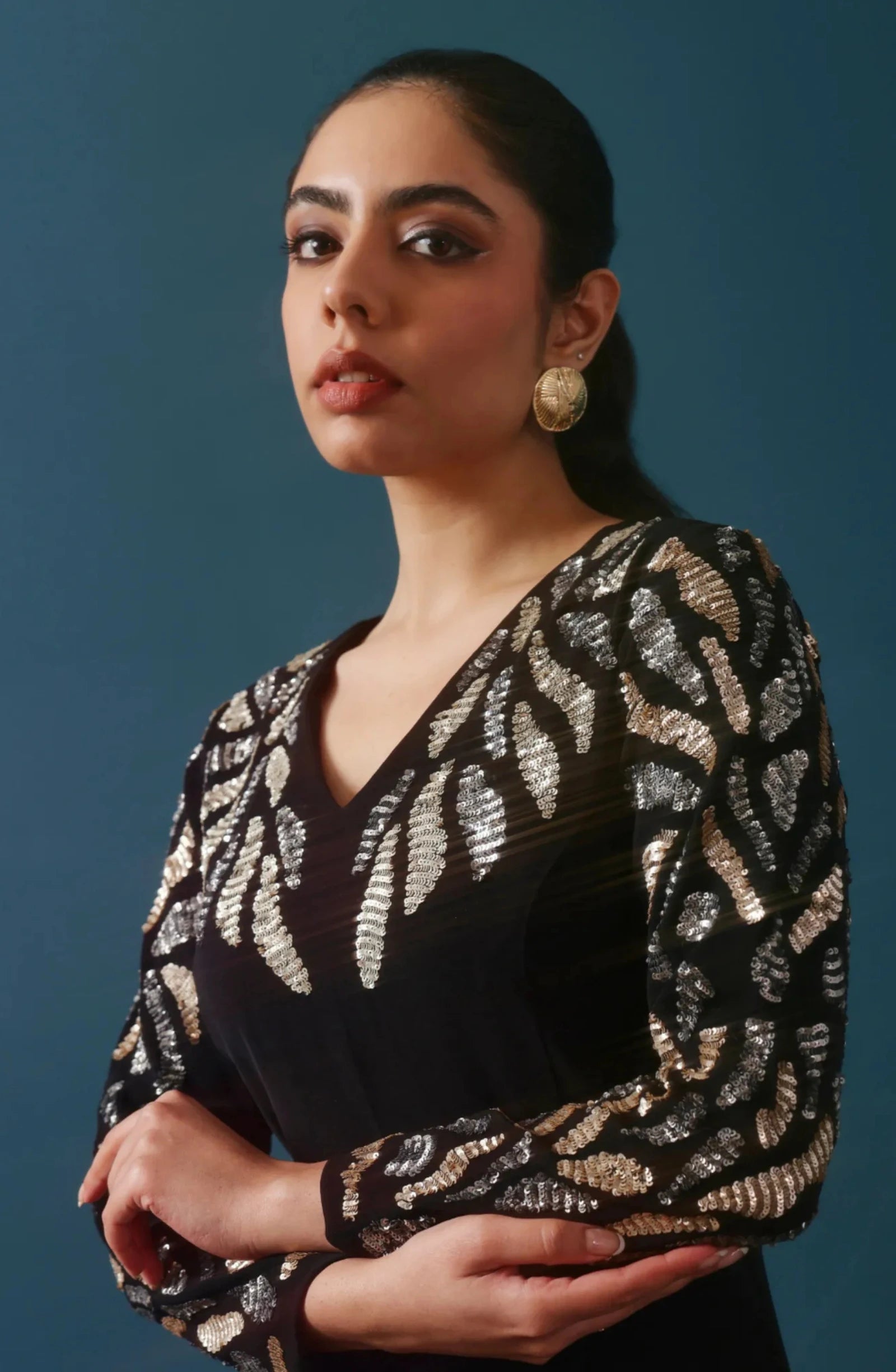 Black Sequin Dress