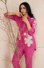 Rosetta Pink Floral Embroidered Co-Ord Set