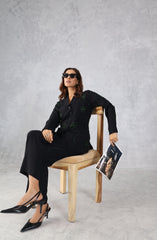 Classic Black & Green Embellished Co-Ord Set