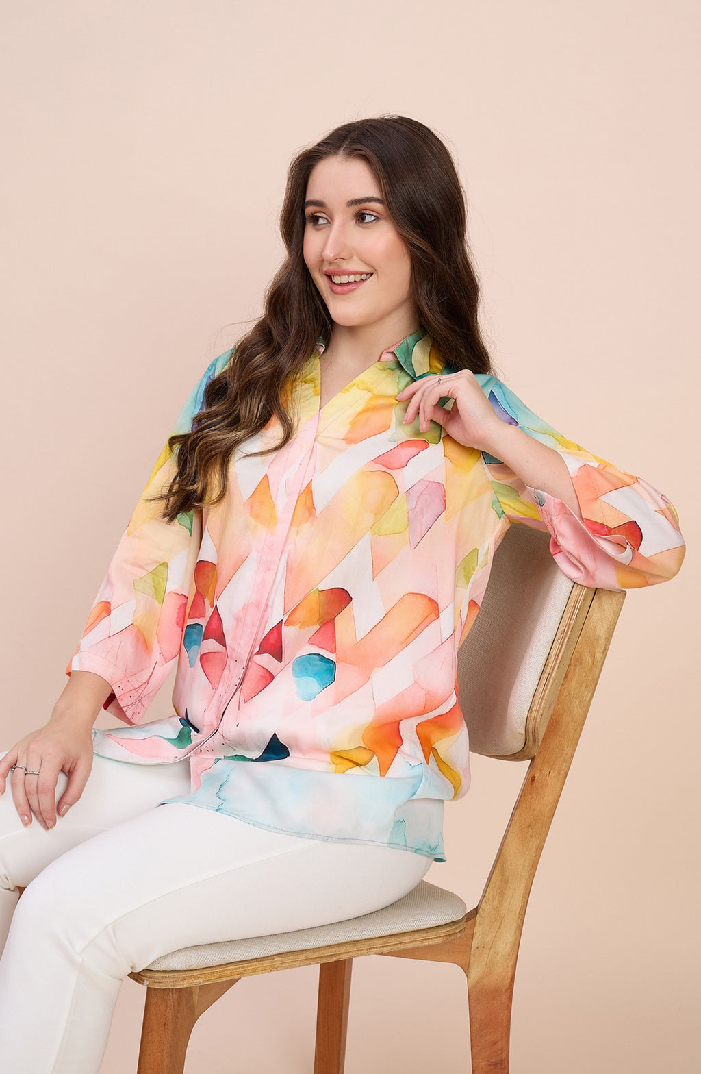 Multicolour Geometric Print Shirt