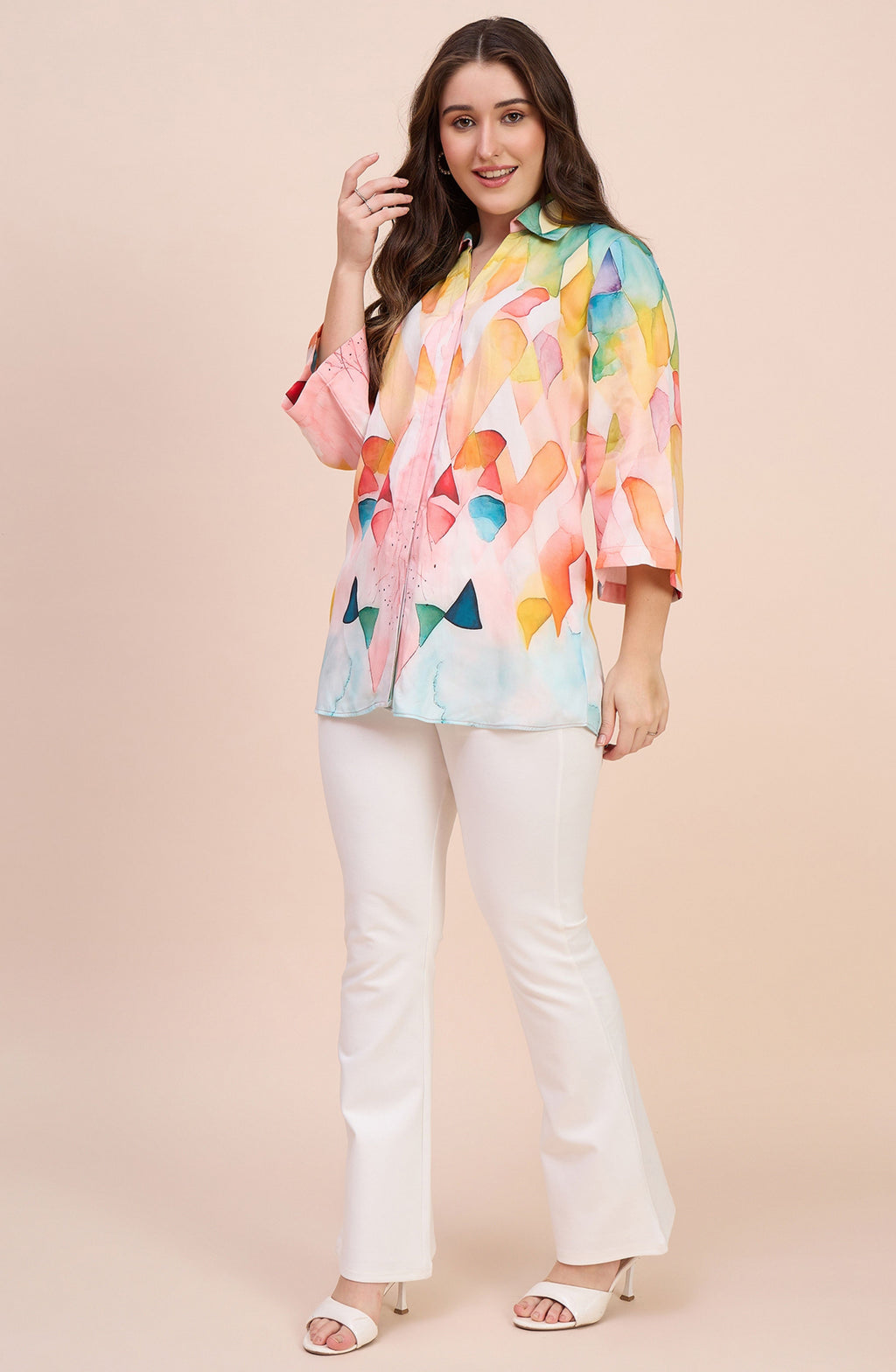 Multicolour Geometric Print Shirt