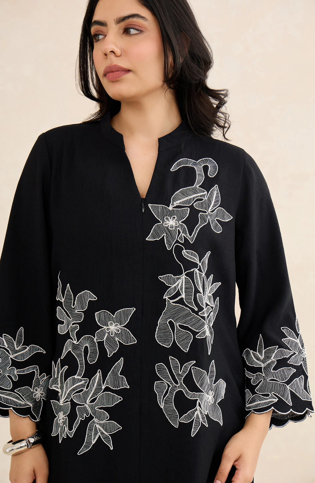 Noir Flora Embroidered Co-Ord Set