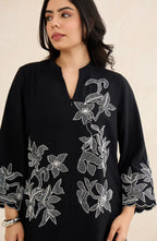 Noir Flora Embroidered Co-Ord Set