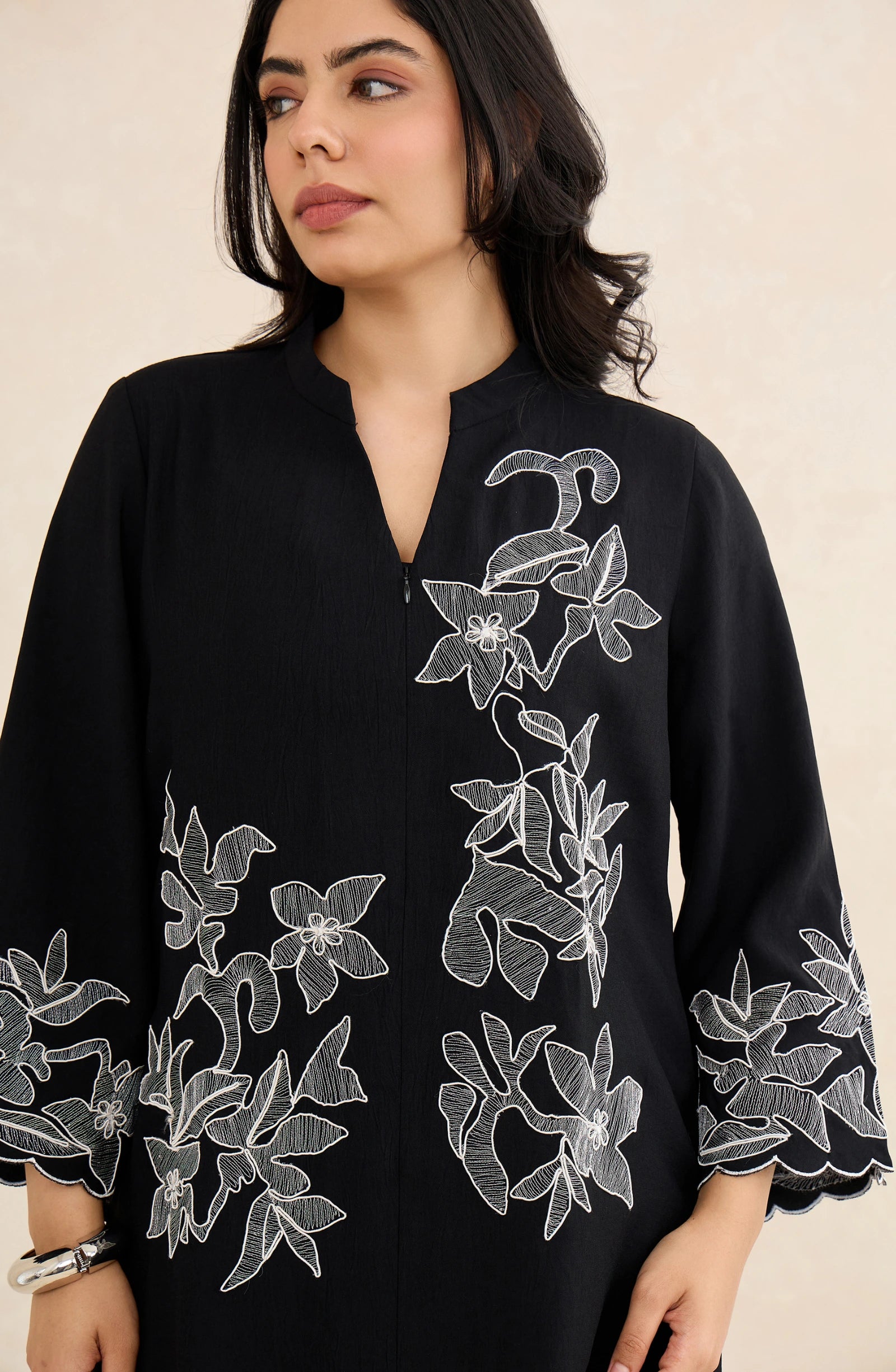 Noir Flora Embroidered Co-Ord Set