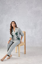 Pastel Grey Zipper Style Co-Ord Set