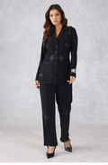 Classic Black & Green Embellished Co-Ord Set