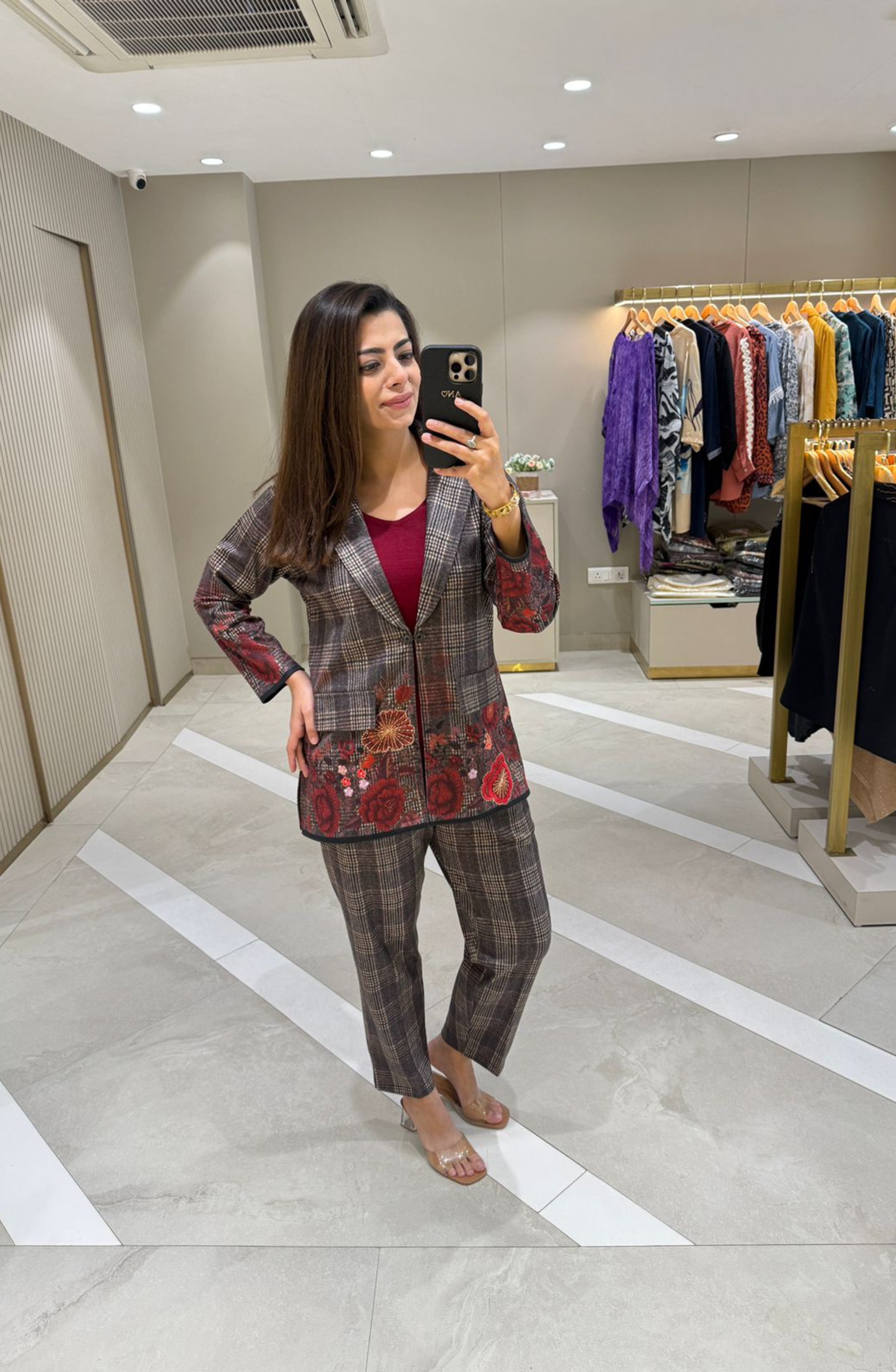 Checks Woolen Co-ord Set