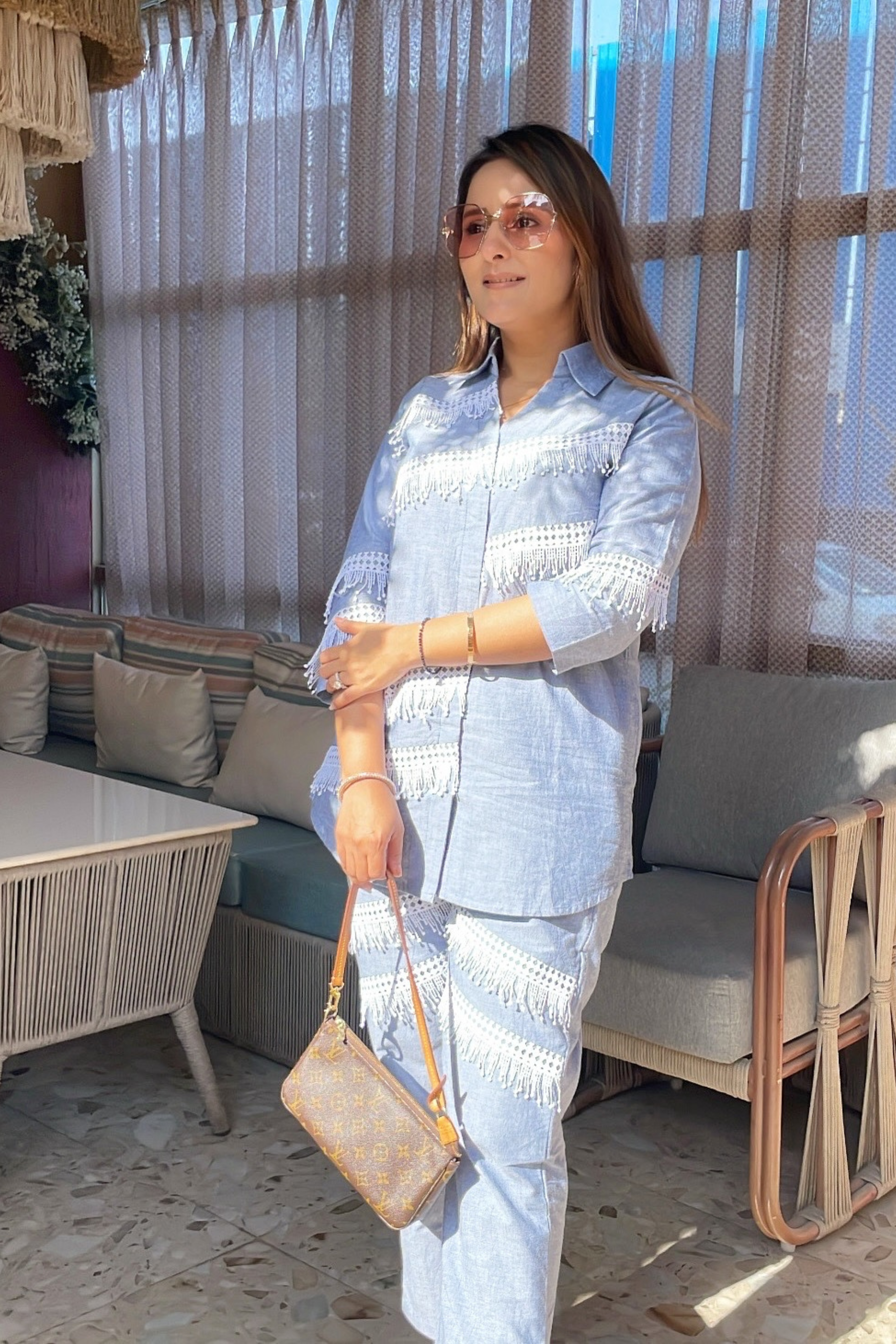 Denim Lace Co-ord Set
