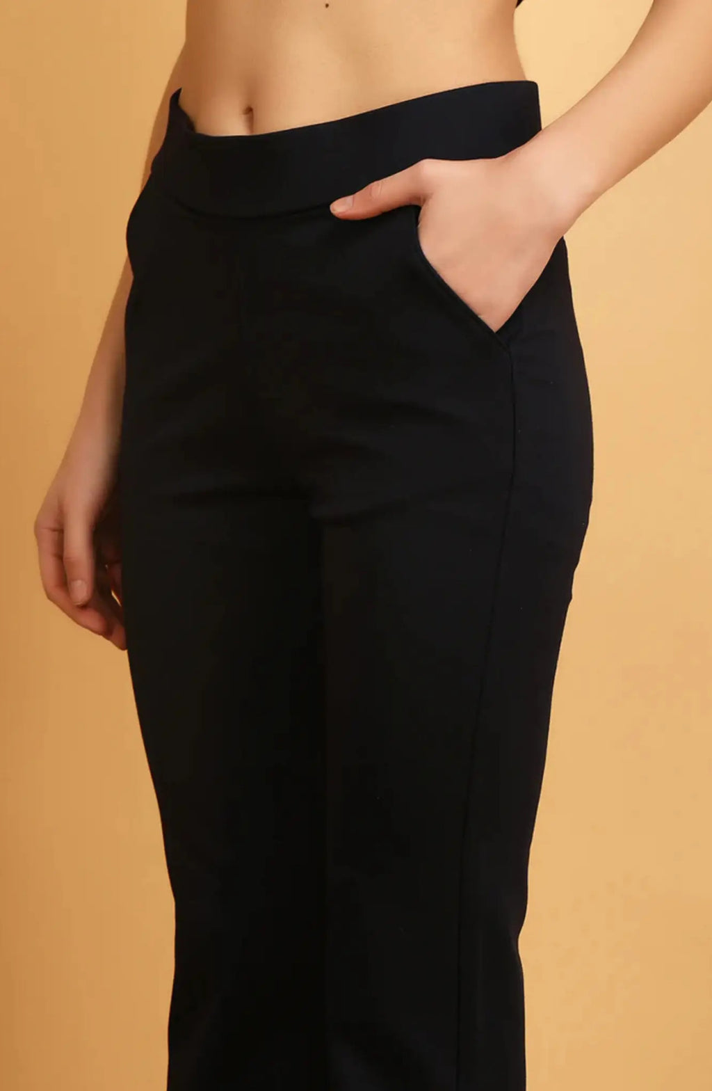 Black Bell Bottom Pants