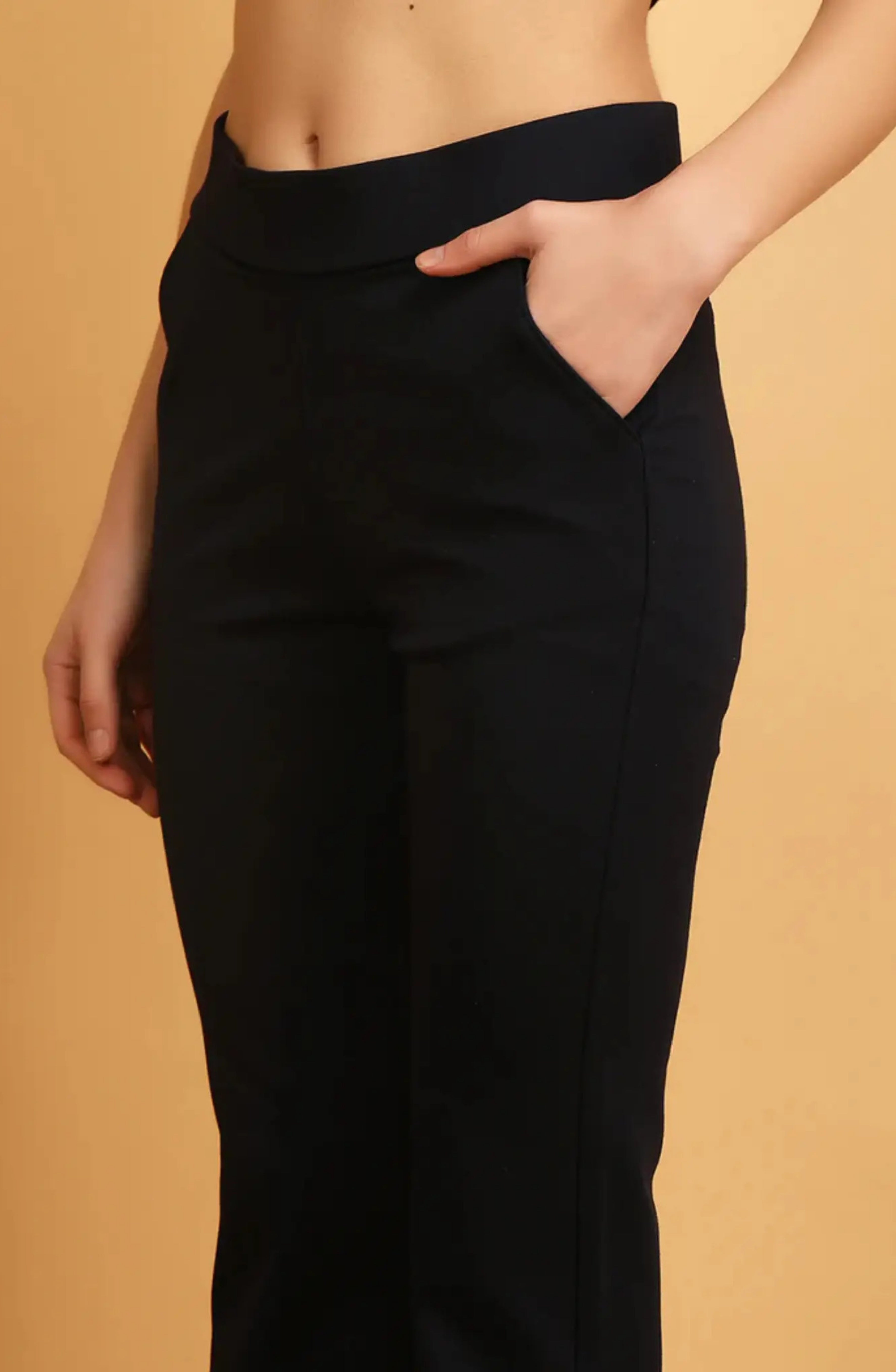 Black Bell Bottom Pants