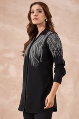 Black Embellished Shirt
