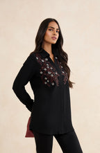 Black Garnet Embellished Shirt
