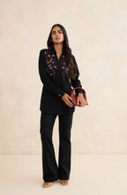 Black Garnet Embellished Shirt