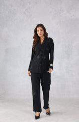 Classic Black & Green Embellished Co-Ord Set