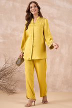 Mustard Yellow Embellished Co-Ord Set