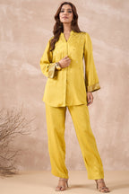 Mustard Yellow Embellished Co-Ord Set