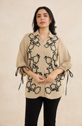 Beige Sandstone Embellished Shirt