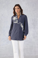 Grey Embellished  Shirt