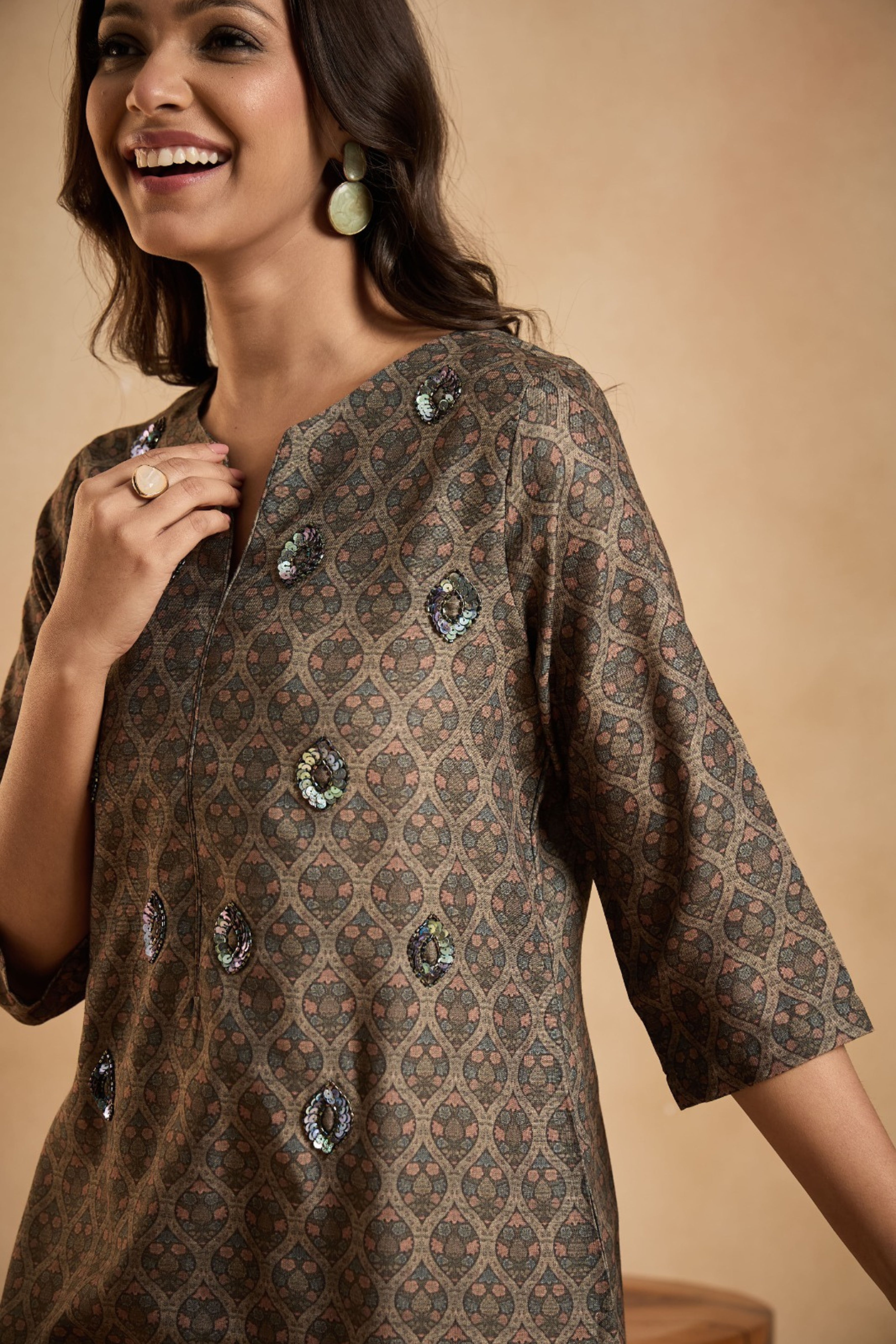 Handcrafted Printed Kurta
